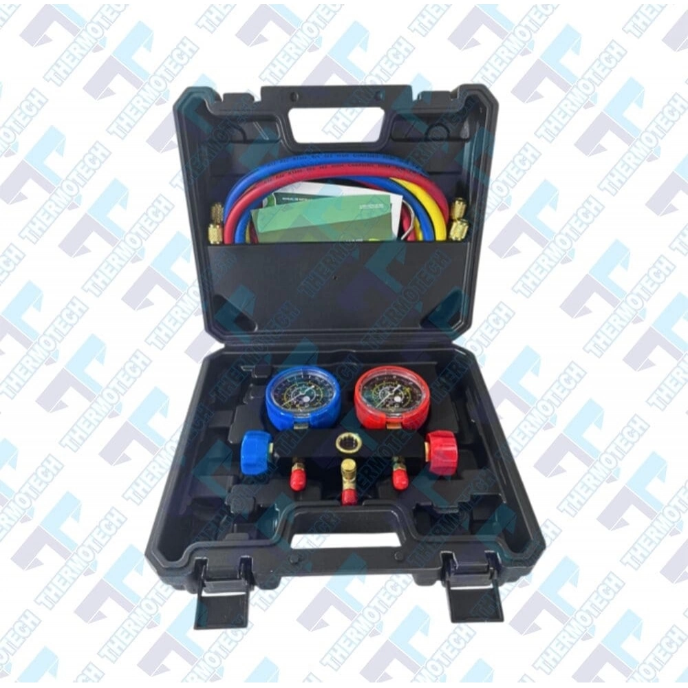 CONJUNTO DE MANIFOLD CORPO EM ALUMÍNIO R22 - R134A - R404 - R407