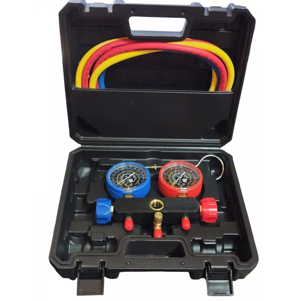 CONJUNTO DE MANIFOLD CORPO EM ALUMÍNIO R22 - R134A - R404 - R407