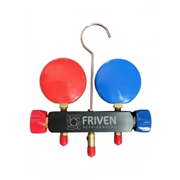 CONJUNTO DE MANIFOLD CORPO EM ALUMÍNIO R22 - R134A - R404 - R407